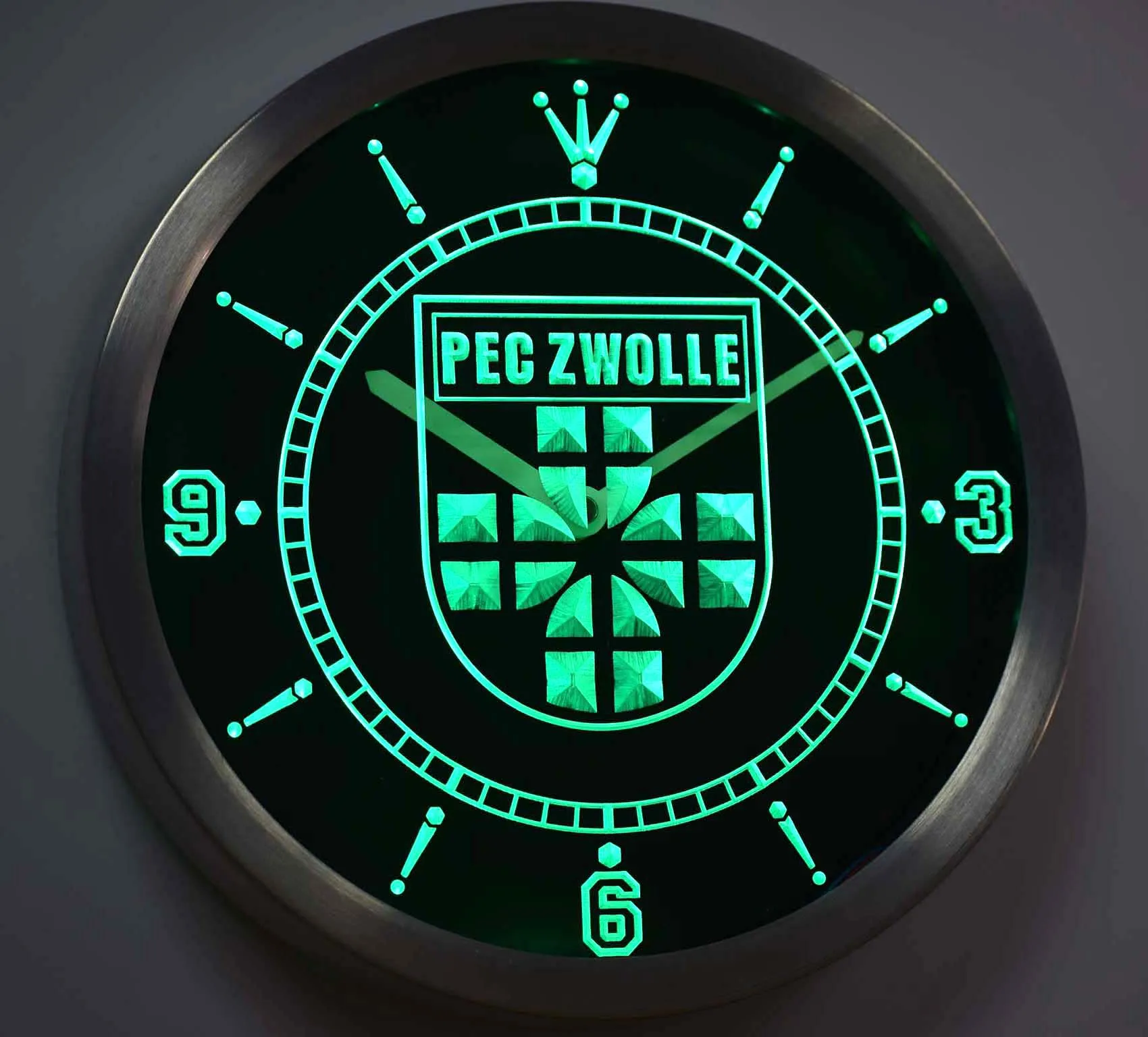 nc1015 PEC Zwolle Eredivisie Football Neon Light Signs LED Wall Clock