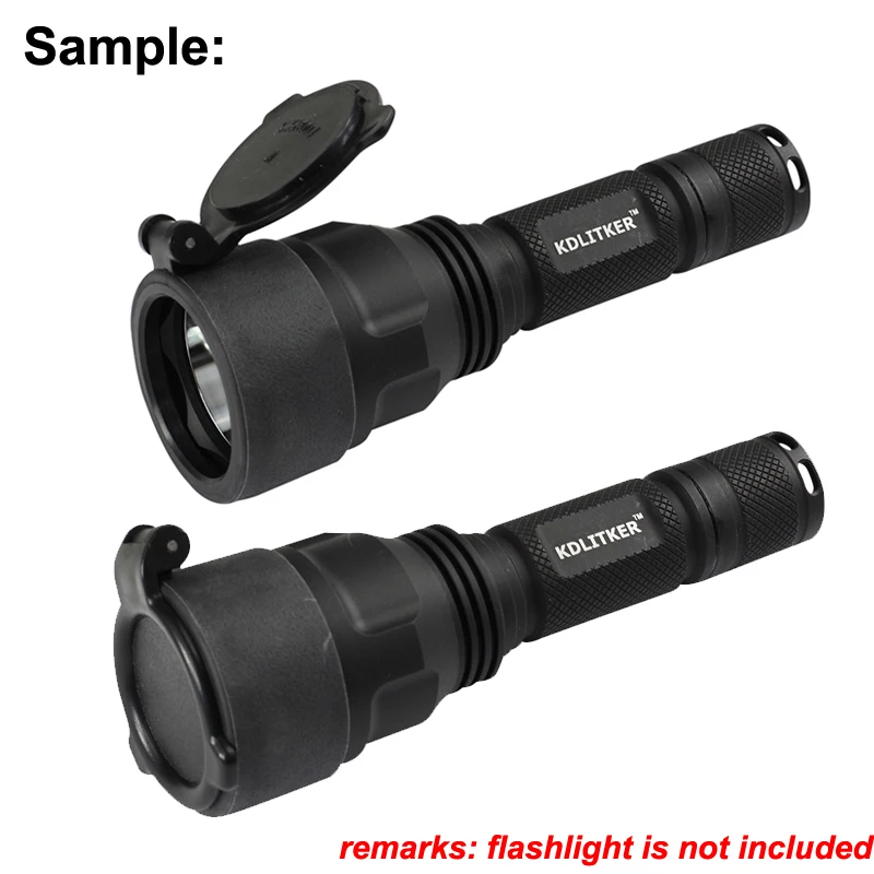 KDC44 48mm(D) x 28mm(H) Dust Cover for KDLITKER C8.2 LED Flashlight - Black