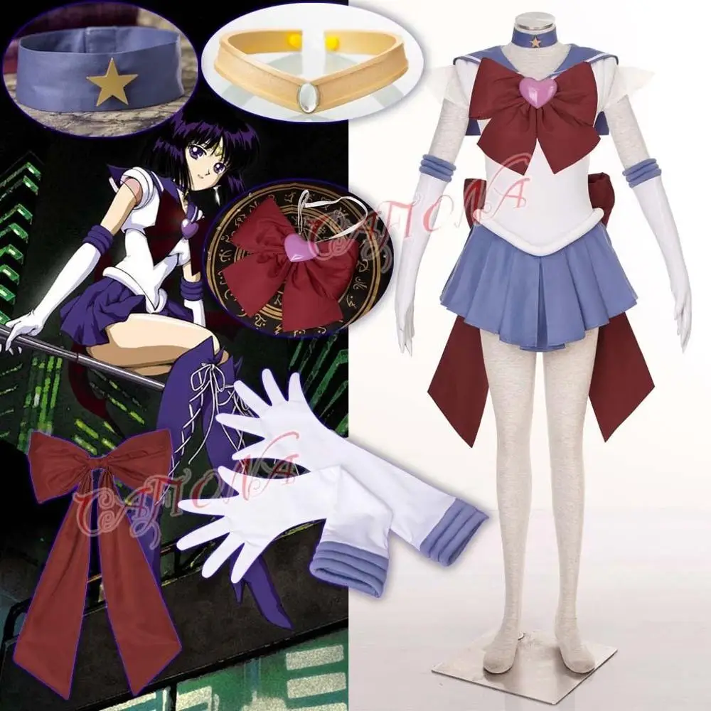 

Sexy Mini Dresses Anime Sailor Gilrs Sailor Saturn Cosplay Costume Tomoe Hotaru SuperS Fighting Dress Women Halloween Costumes