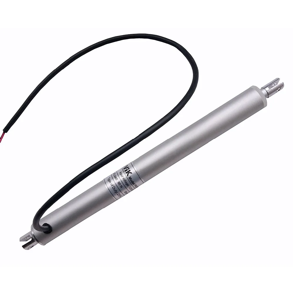 

150mm 6 inch Stroke Micro Tube Electric Linear Actuator 12V DC Motor 100N Mini Load Speed 12mm/s Built-in Limit Switch