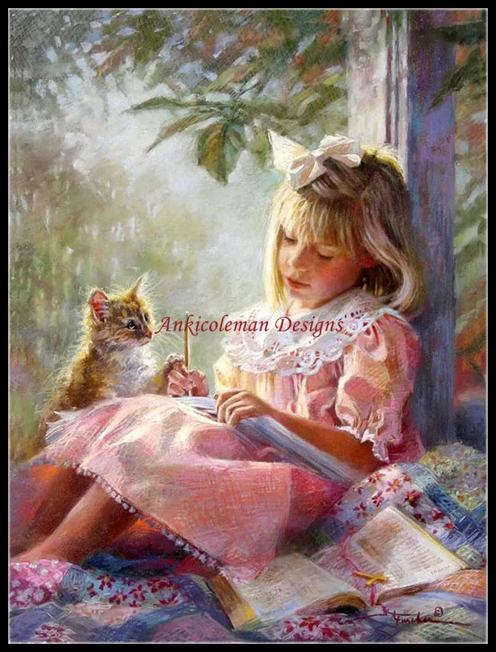 

Needlework for embroidery DIY French DMC High Quality - Counted Cross Stitch Kits 14 ct Oil painting - Young Reader