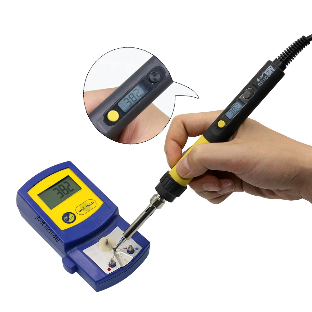 110W 836D 60W LCD Display Soldering Iron A-BF GS110D Temperature Adjustable Soldering Iron station with 3 tips cleaning sponge