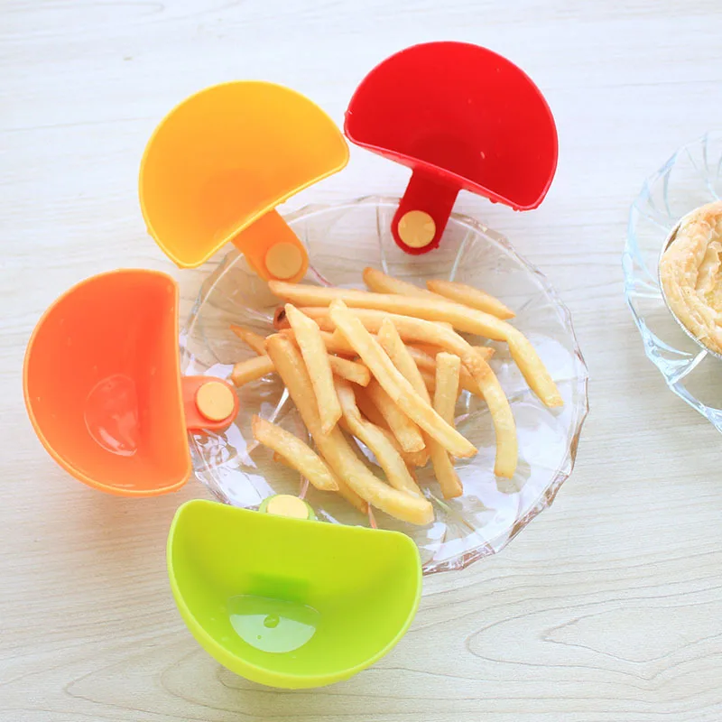 Colorful creative kitchen multipurpose clip dishes flavoring spoon dish kitchen multiuse relish dish with clamp