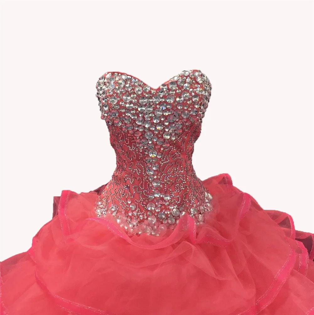 2019 Baljurk Quinceanera Jurken 2019 Lange Prom Party Bling Kralen Baljurk Vestidos De 15 Anos Sweet 16 Jurken