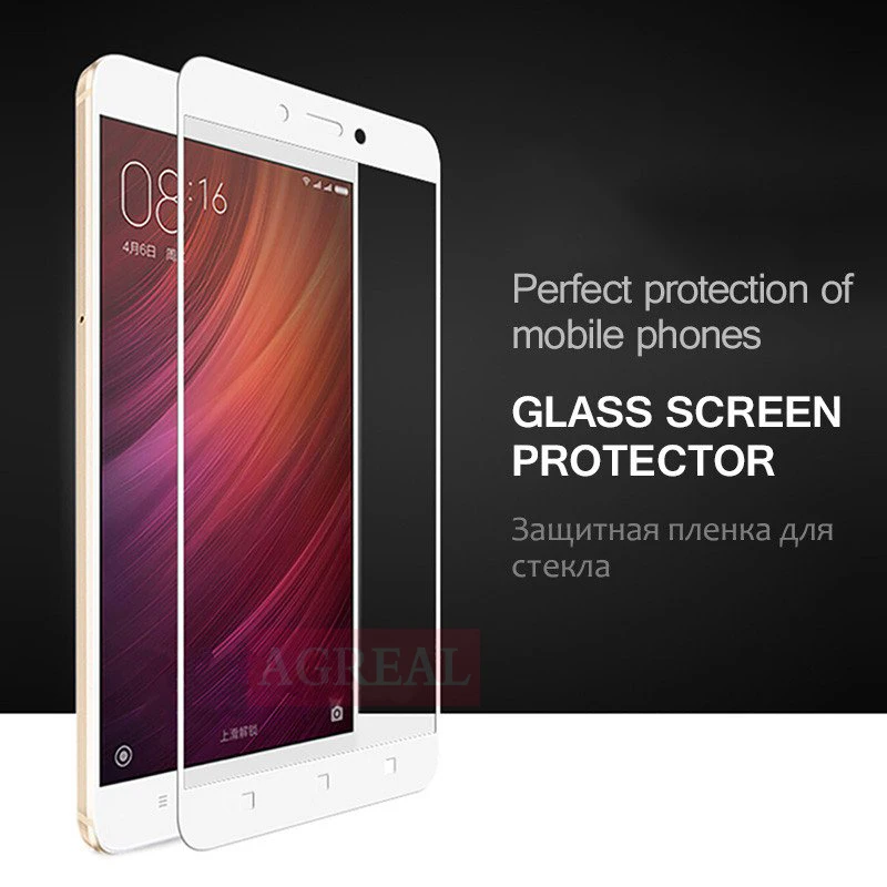 RONICAN Tempered Glass For Xiaomi Redmi x Note 4x Note 4 Redmi Note 4 Pro Redmi 4 Pro Screen Protector Toughened Full Cover Film