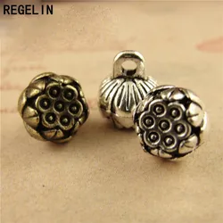 REGELIN 20pcs 8x9mm Antique Bronze retro connector Charm Pendant for Diy Necklace Jewelry Making Handmade Craft