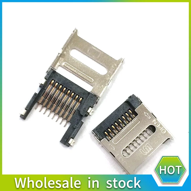 Soporte de lector de tarjetas Micro SD + TF, Conector de ranura de bandeja para teléfono abatible, nuevo, 100%, 10 Uds.