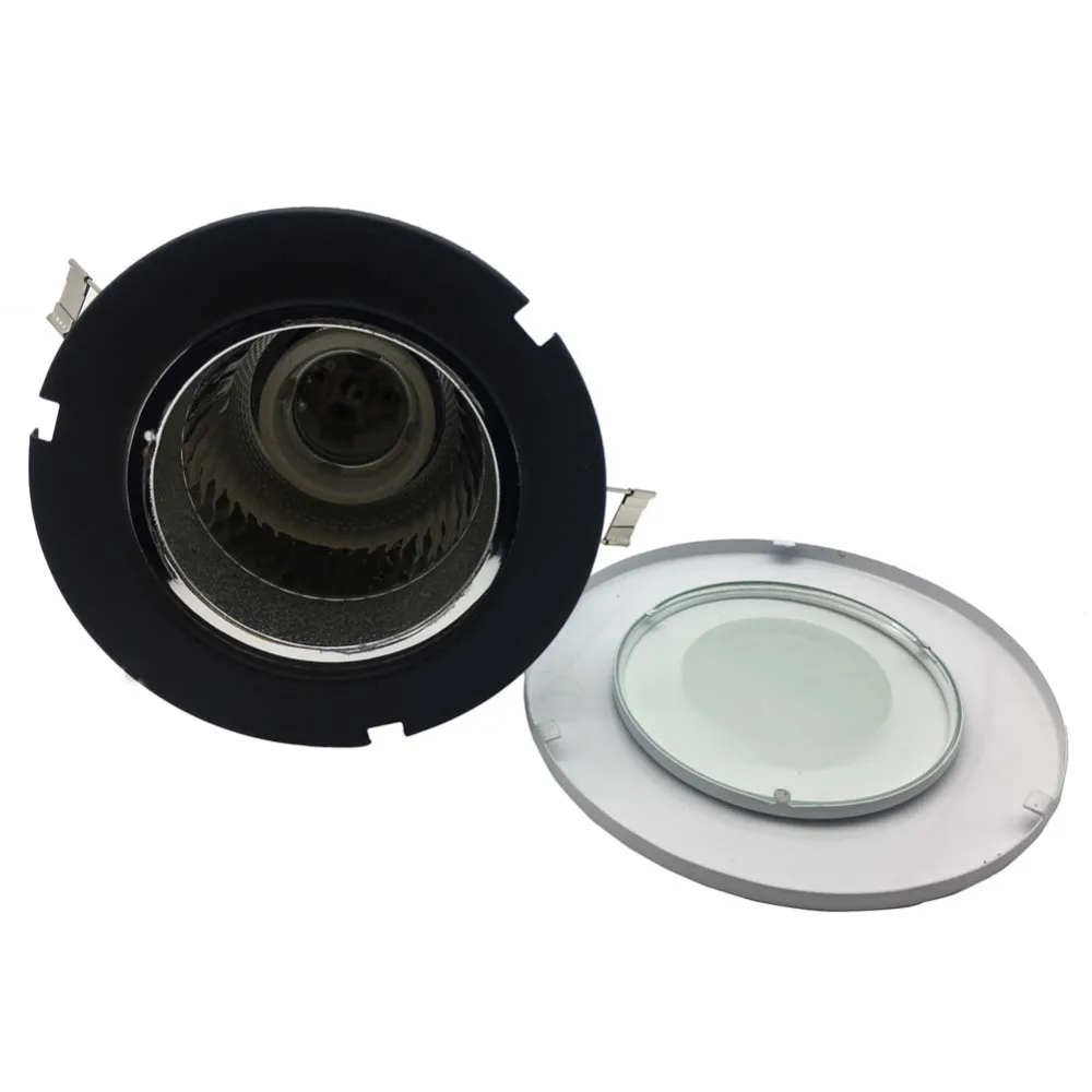 Recessed Ceiling Bathroom Spotlight Replaceable 50mm E27 Bulb Sockets Kit Spot Lamp Fitting Frame