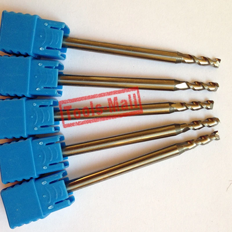 Fresas de extremo plano para aluminio CNC, brocas de carburo sólido, 3mm, D3 * 8 * D4 * 50 HRC50, 2 flautas, 1 unidad