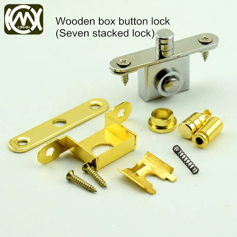 10pc Kimxin Manufacturer sales handmade woodenbox Hardware accessories Button lock Collectioncase jewelrybox Giftbox locks W-105