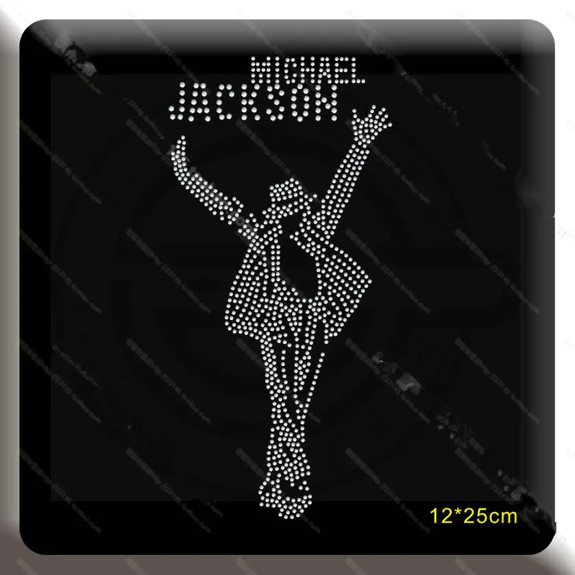 

2pc/lot Michael Jackson hot fix rhinestone motif rhinestone iron on transfers designs rhinestone iron on transfers designs