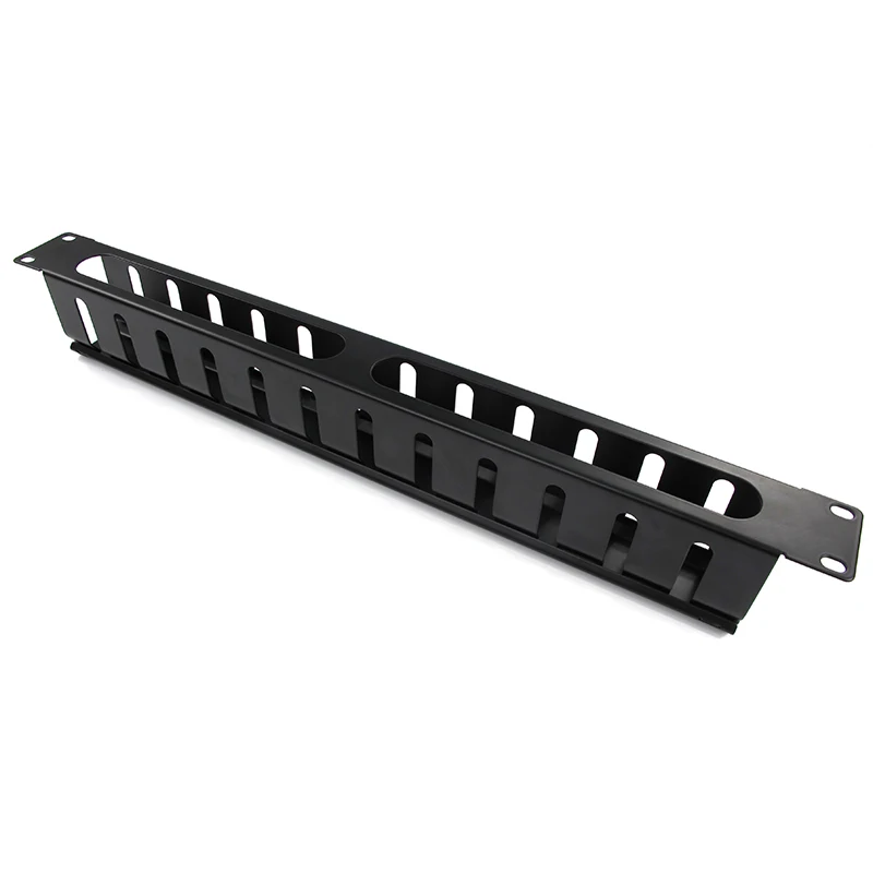 RJ45 Ethernet Cable Manager organizer 1U 19'' Inch metal with 12 slot Rack Mount Horizontal Cable management for network cabinet