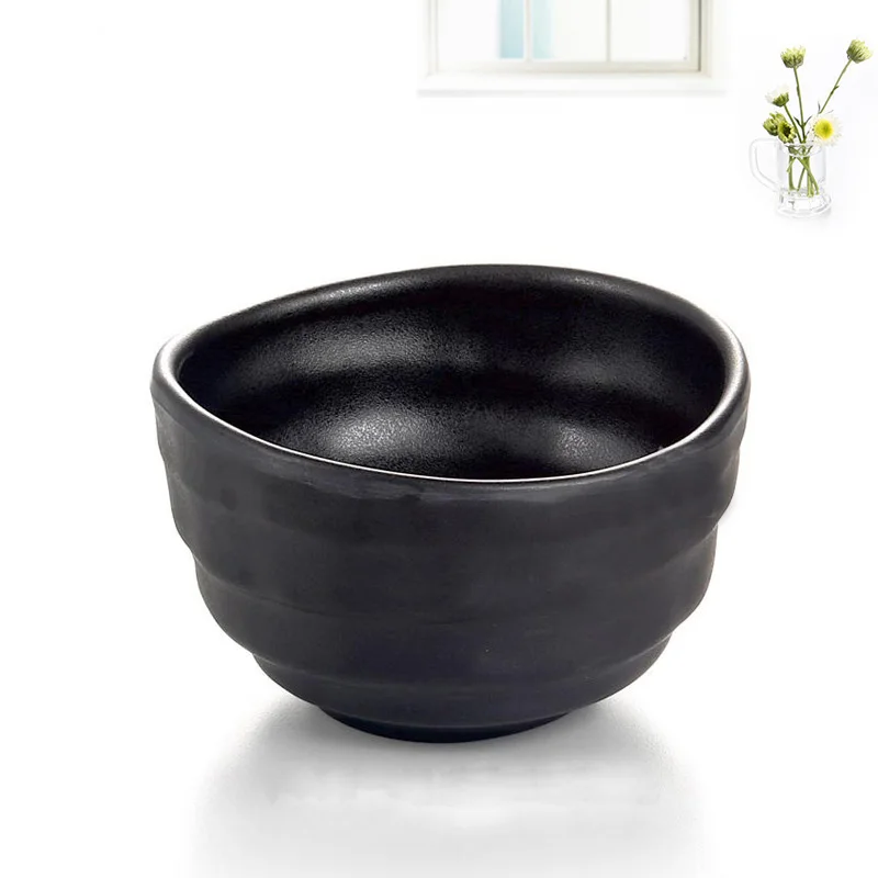 Melamine Dinnerware Black Frost Bowl Lrregular Square Bowl Fashion Restaurant Melamine Snack Bowl A5 Melamine Tableware