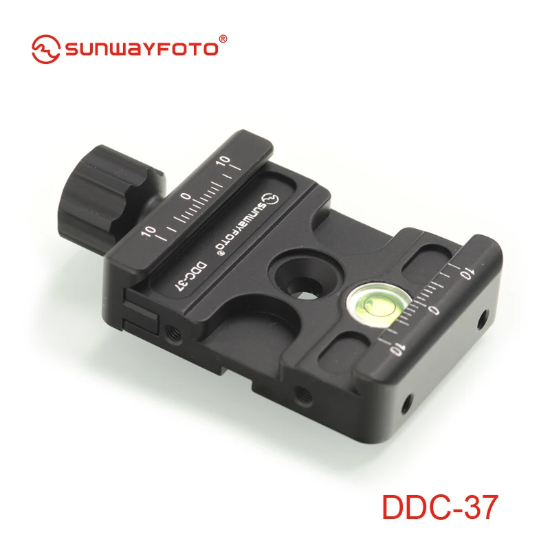 SUNWAYFOTO DDC-37 Tripod Head Quick Release Clamp for DSLR 37mm Tripod Quick Plate Ballhead Lever Release Clamp Screw Hole 3/8