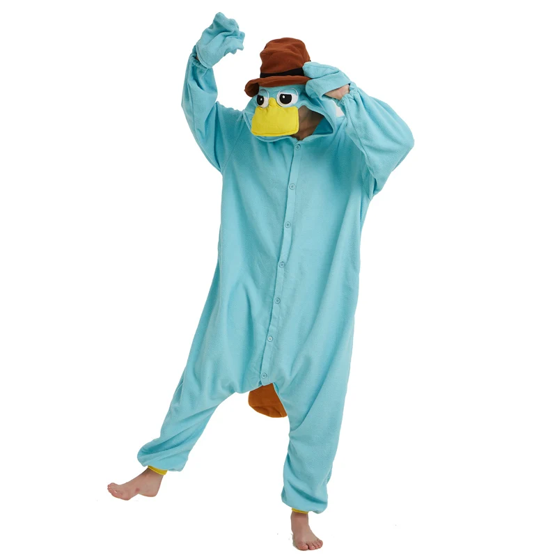 

Men Pajamas XXL Platypus Kigurumi Women Onesie For Adults Monster Cosplay Costume Anime Loose Pyjamas Halloween Whole Clothes