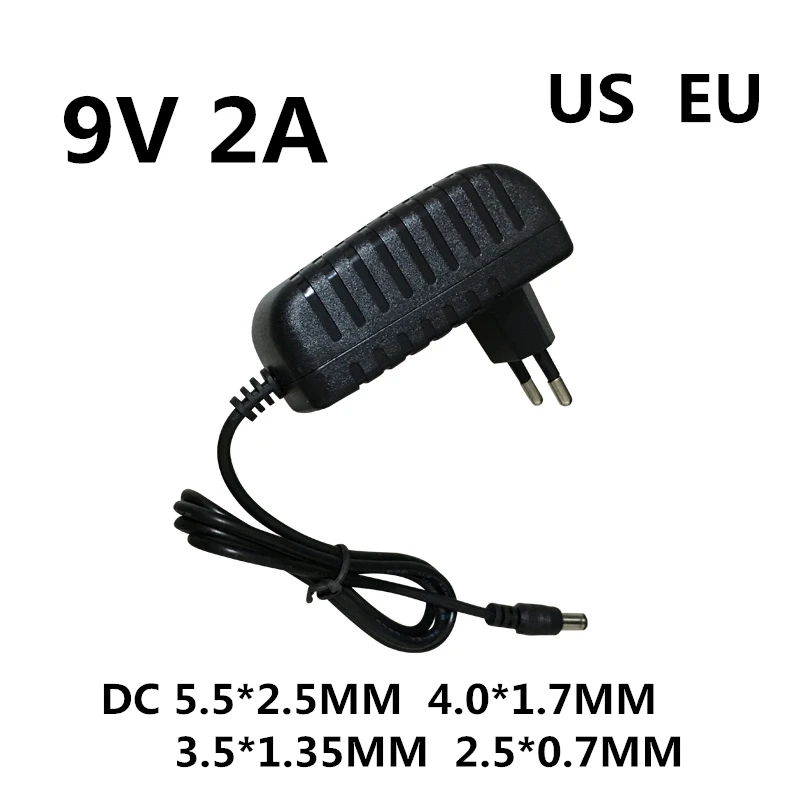 1 sztuk AC/Adapter DC DC 9 V 1A 2A 3A AC 100-240V konwerter zasilacz 9 V Volt 1000MA ładowarka zasilacz ue US wtyczka