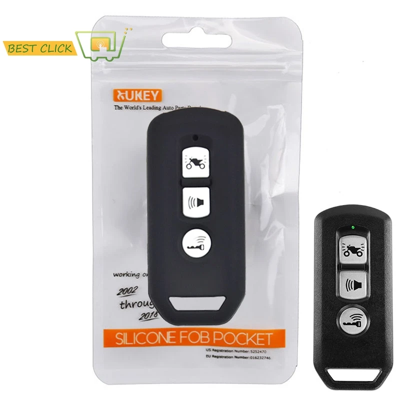 Silicone Key Case For Honda PCX 125 150 SH125 SH300 2016 2017 2018 2019 2020 Super Cub 125 Motorcycle Scooter 3 Button Smart Key