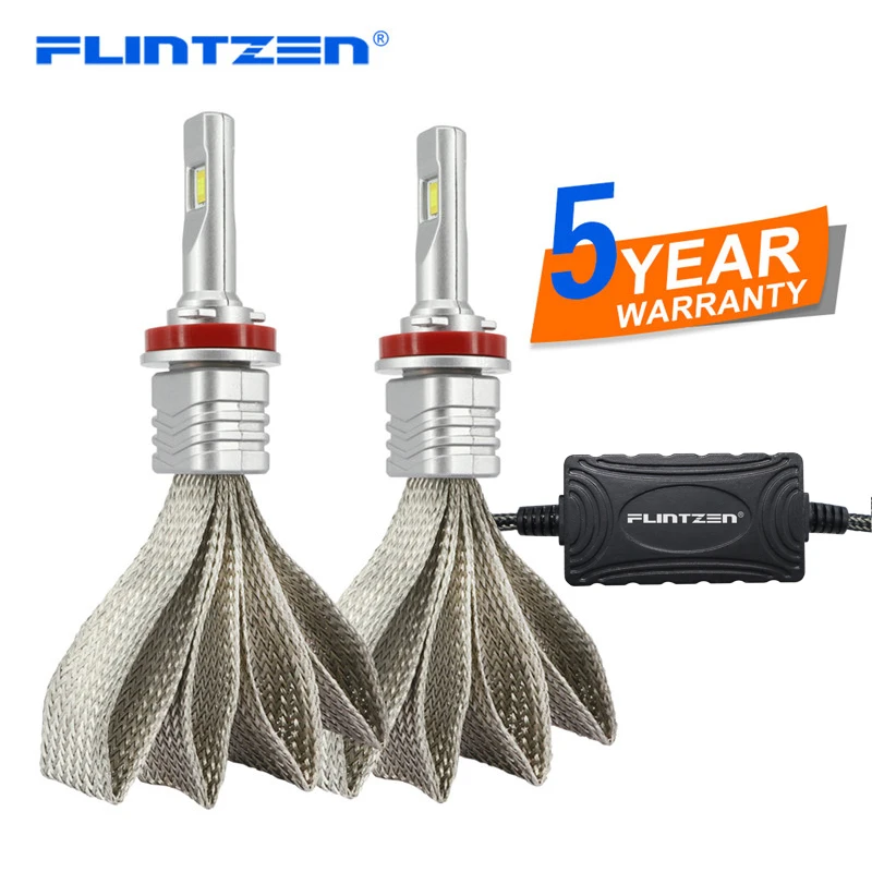 

Flintzen 2pcs Copper strip cooling LED Car Headlight H4 H1 H11 H7 LED car headlamp 9006/HB4 9005/HB3 Auto Front Bulb Headlight