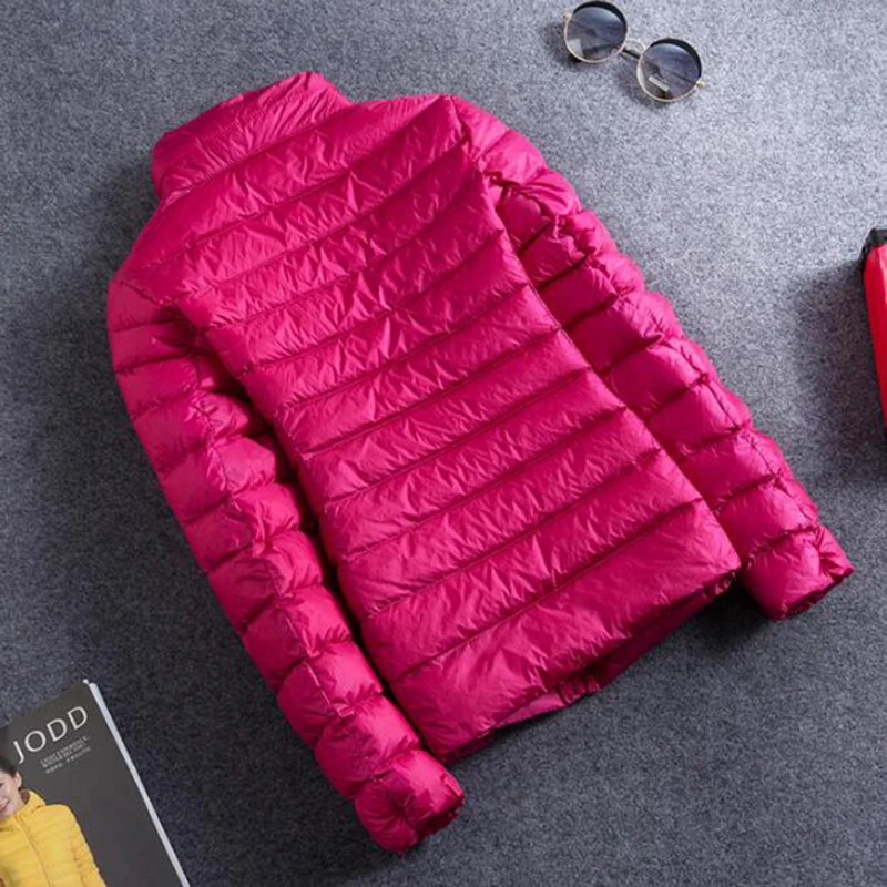 SEDUTMO Winter Ultra Licht Ente Unten Jacken Frauen Kurze Mantel Warme Dünne Frühling Schwarz Puffer Jacke ED419