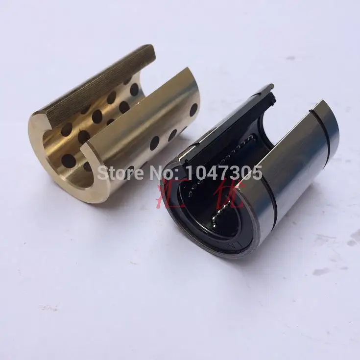 open JDB oilless impregnated graphite brass bushing straight copper type, solid self lubricant Embedded bronze Bearing