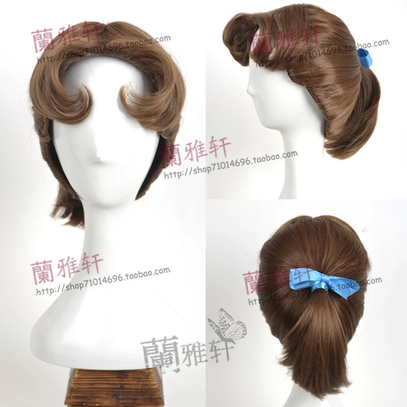 

Peter pan Wendy Princess wig Fang Wen cosplay Animation wig for women party +wig cap