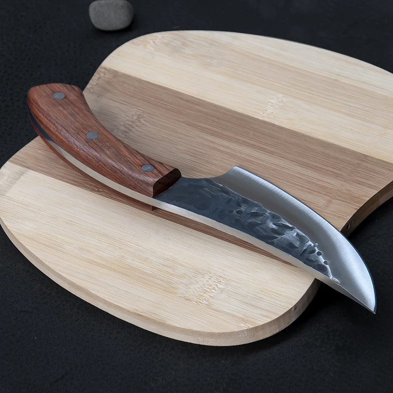 Japanese high carbon steel forged knife, by professional 30 years of master Tang handmade kitchen knife slicing knife