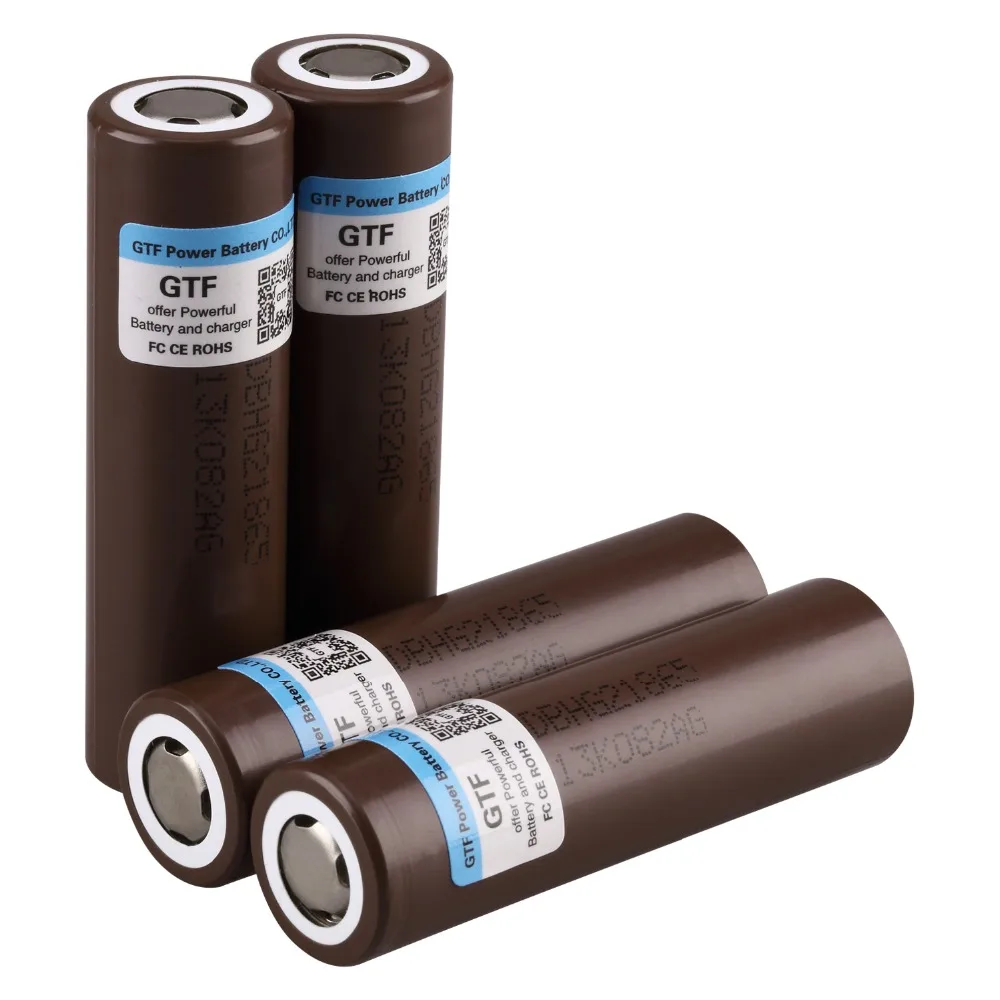 GTF 4 Buah HG2 18650 3.7V Baterai 3000Mah Baterai Isi Ulang untuk Produk Elektronik 30A Debit + 1Pc 18650 Kotak Baterai