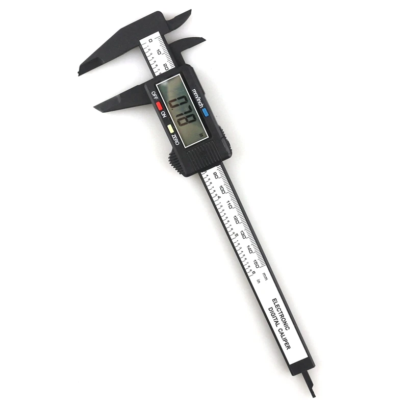 150mm 6inch LCD Digital Electronic Vernier Caliper Gauge Carbon Fiber Micrometer 0.1mm Digital Calipers Micrometro Paquimetro