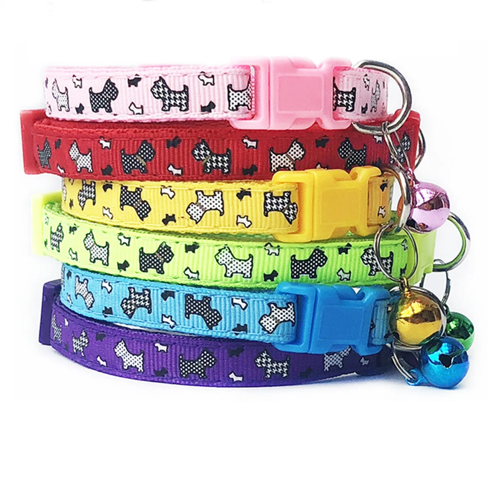 144 pcs/lot  Adjustable Cute Dog Cat Collar Cat Pet Bow Tie With Bell Necktie Cute Collar Free Shipping