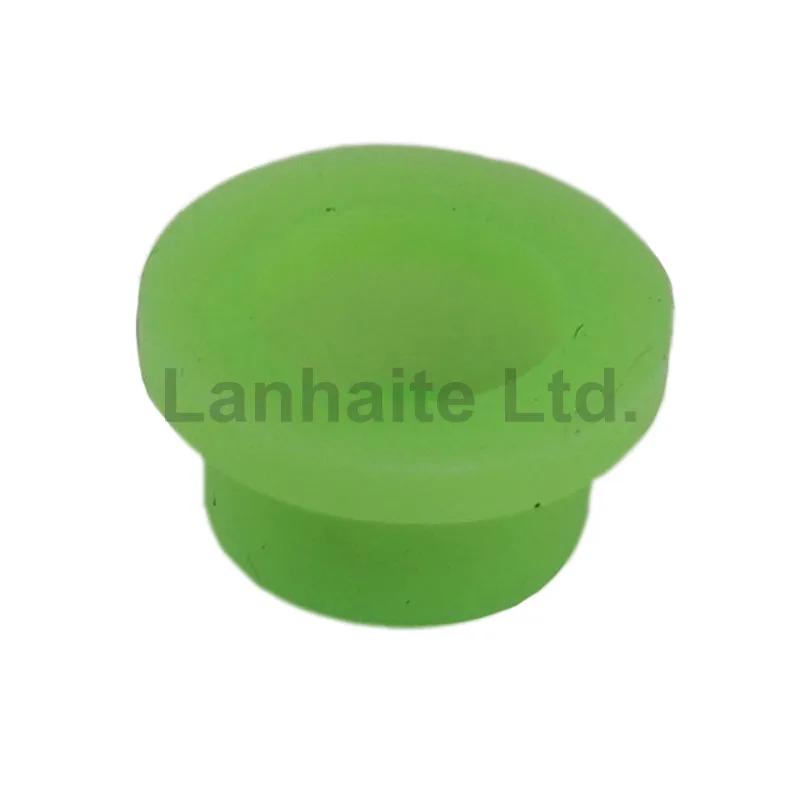 10mm (D) x 8mm (H) Green Glow-in-the-dark Silicone Tailcaps (5 PCS)