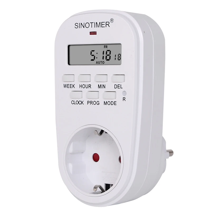 EU Plug Outlet Electric Digital Socket with Timer Socket Timer Plug 220V Time Control 7 Days Programmable Timer Switch Countdown