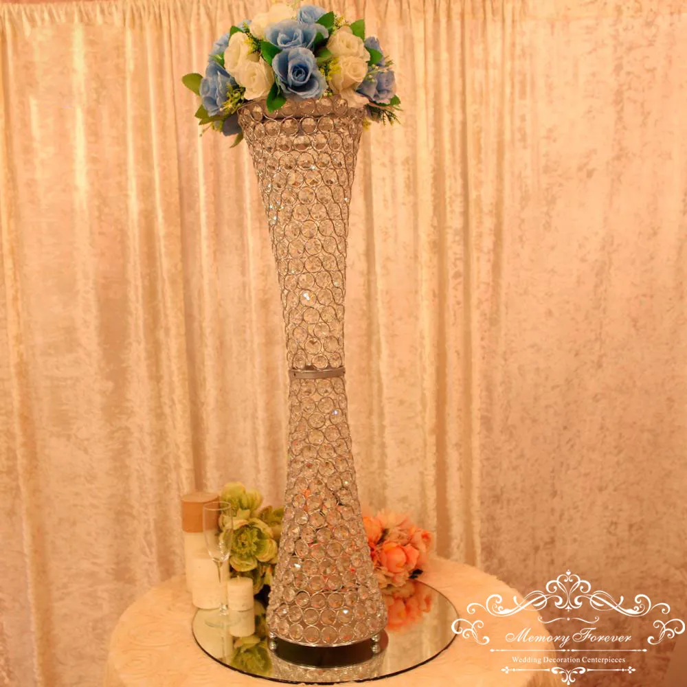 Top-rated crystal wedding column crystal pillar for wedding stage decoration table centerpiece flower stand