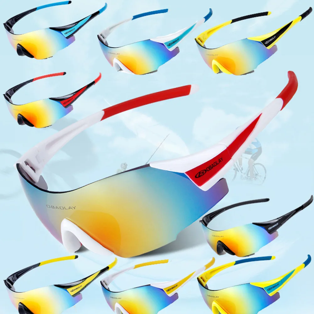 Cycling Anti-UV Anti-glare Sunglasses Eye wear Bike Bicycle Road Racing Windproof  Sunglasses Cycling Goggles With Box