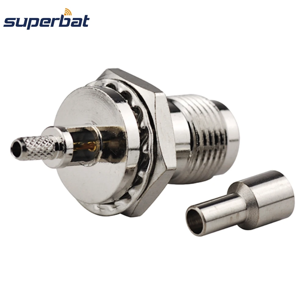 Superbat-Invertida Polaridade TNC Feminino Anteparo RF Conector para Cabo RG316, RG174,RG178,LMR100, 10pcs