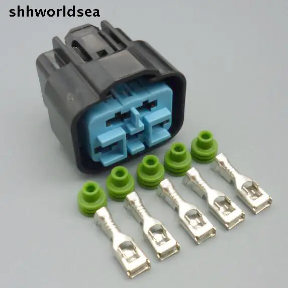 shhworldsea 5/30/100sets 4.8mm kit 7.8A electric plastic wire female waterpfoof connector