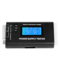 Tester di alimentazione LCD digitale di alta qualità Computer multifunzione 20 24 Pin Sata LCD PSU HD ATX BTX sorgente di Test di tensione