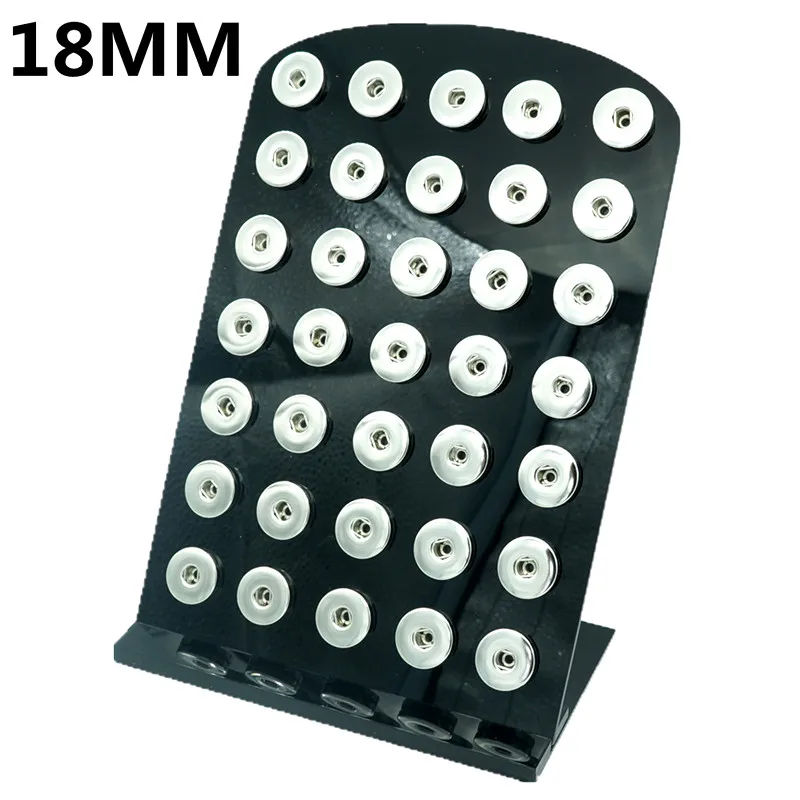 High quality Black Acylic display for snap buttons with 35&40pcs buttons fit 18mm&12mm snap buttons Wholesale PJ0009