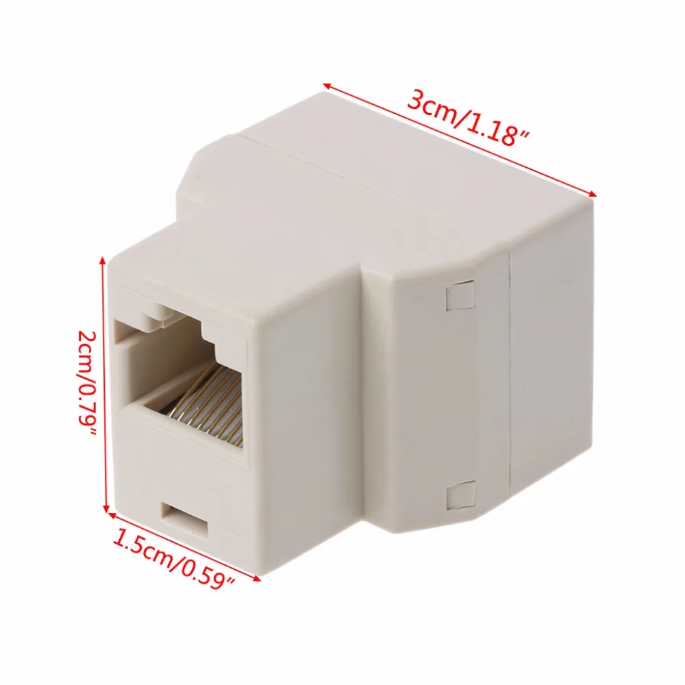 RJ45 CAT5 CAT5E Network Ethernet 1to2 Connector Adapter  New