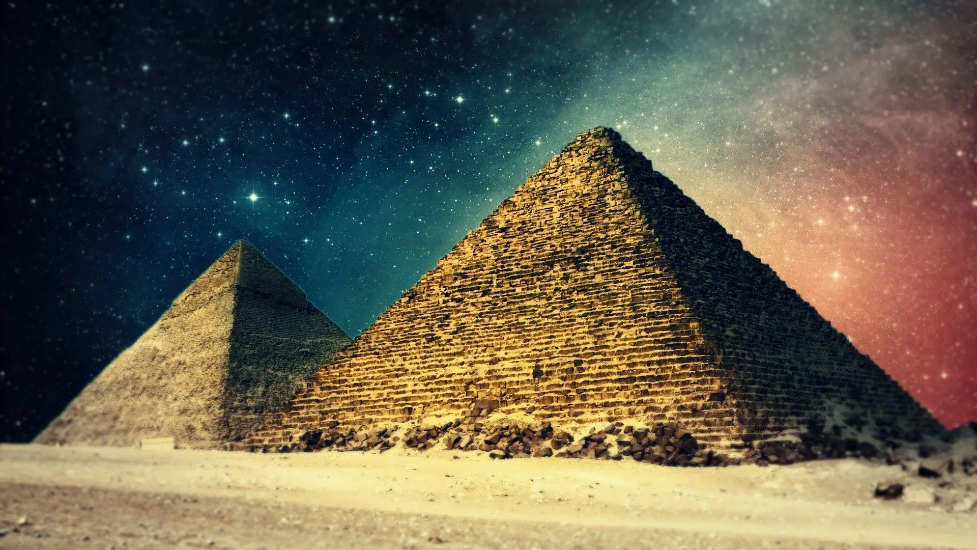ancient egypt pyramid star galaxy space photography studio background High quality Computer print wall backdrops