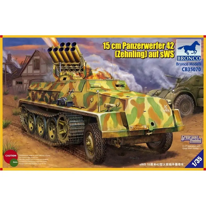 

BRONCO CB35070 1/35 15cm Panzerwerfer 42 (Zehnling) auf sWS - Scale Model Kit