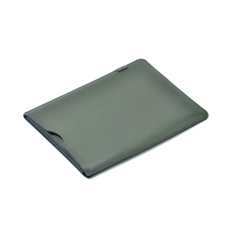 Imagem -03 - Venda Ultra-fino Super Magro Manga Bolsa Capa Couro Genuíno Bolsa para Portátil Case para Macbook Pro ar 13 15 16 m1 Mac Pro 14
