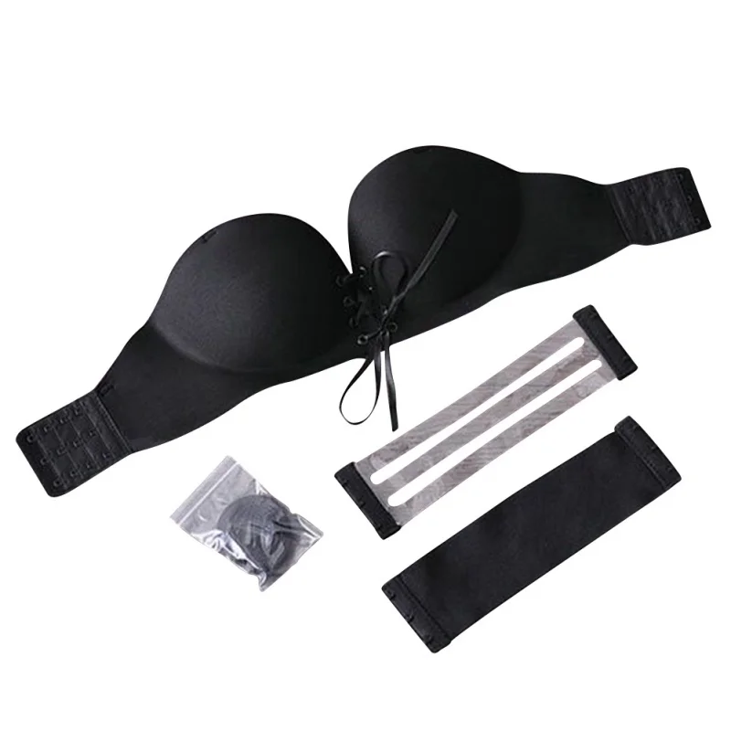 Sexy Women Invisible Bra Seamless Backless Removable Shoulder Strap Stretch Bra Push Up Underwear Female Bra