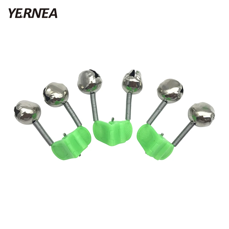 

Yernea 3 Pcs/Lot Fishing Rod Bite Alarms Fishing Bells Rod Alarm Clamp Tip Clip Bells Ring Green Plastic Fishing Accessory