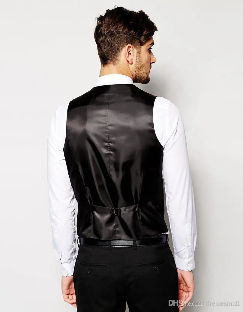 Double Breasted U-Neck Vests Tailor Slim Fit Waistcoat W13