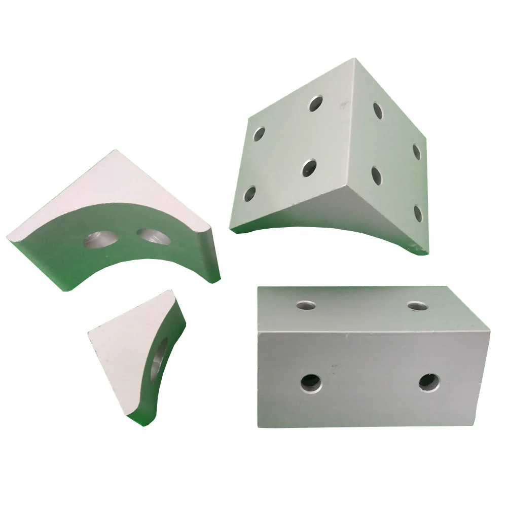 4Hole 6060/8080 L type 90 Degree Joint Board Plate  connector Corner Angle Bracket Connection  Strip for Aluminum Profile