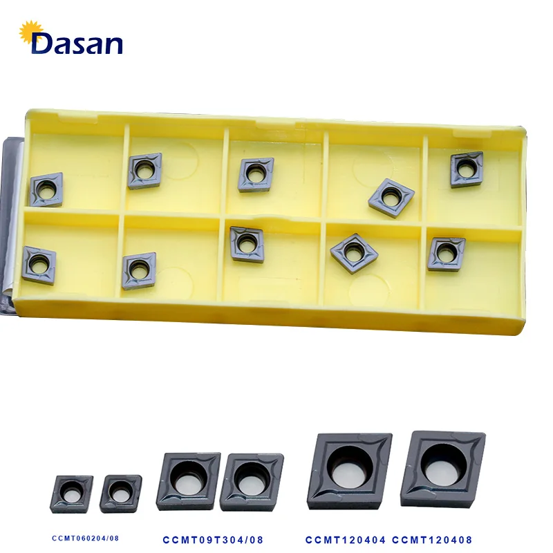 10 SZTUK CCMT 060204   CCMT09T302 VM CCMT09T304 CCMT 120404   CCMT 060202   Wytaczanie Toczenie Narzędzia skrawające CNC Płytki węglikowe