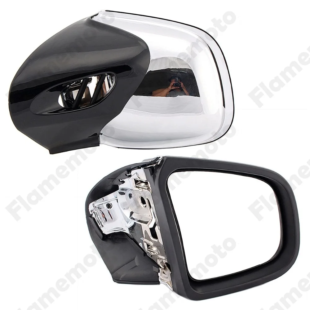 Black & Chrome Motorcycle Rearview Side Mirrors Fits For BMW K1200 K1200LT K1200M 1999-2008 2007 2006 K1200 LT / M K 1200 M / LT