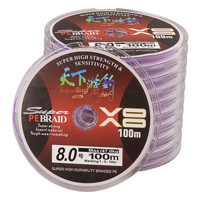 

100m-1000m PE Braided Fishing Line 8 Strands 0.14mm-0.5mm Carp Fishing Line Multifilamento De Pesca Tresse Peche Fishing Tackle