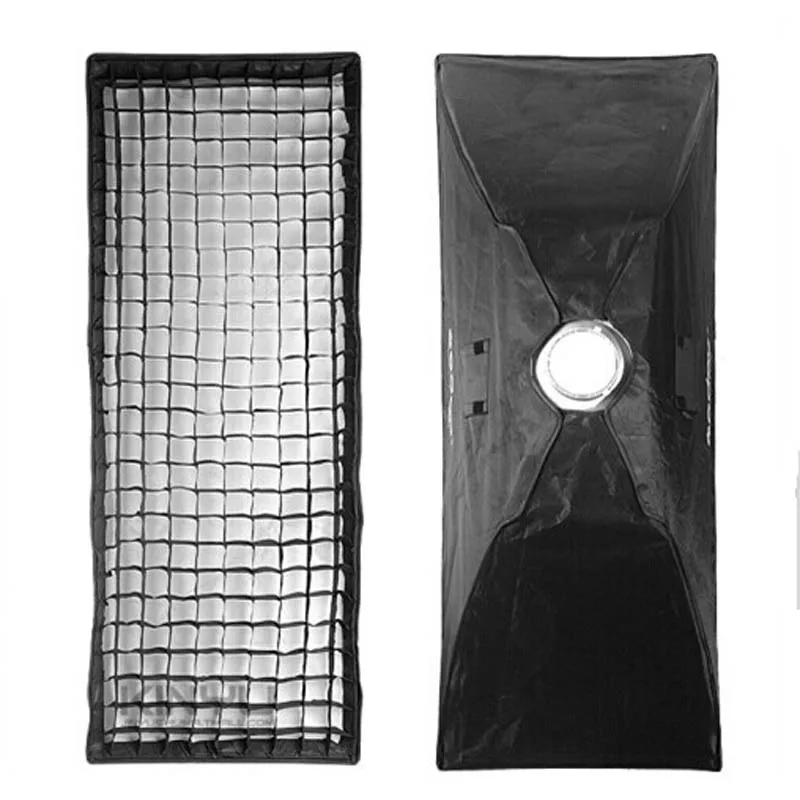 Godox Pro Photo Studio Flash Strobe Diffuser Soft Box Softbox 50x130CM With Honeycomb Grid Bowens Mount