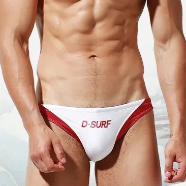 Sexy Contrast Color Swimsuit Men Swim Briefs Sexy Gay Mens Swimwear Bikini Swimming Trunks Beach Surf Bathing Suit Sport Wear